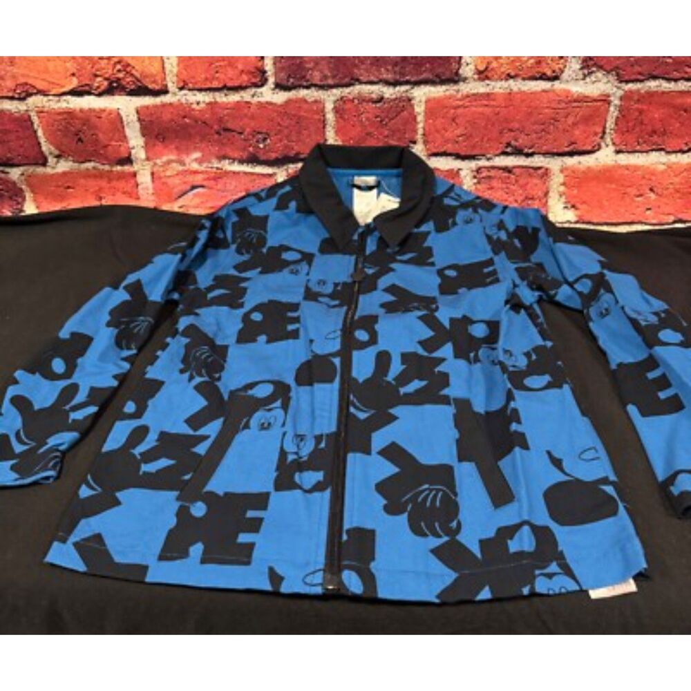 Disney Store Mickey Mouse Zip Jacket Toddler Boys Size 4 Blue Graphic Print